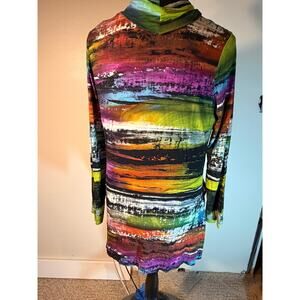 multi color striped stretchy top